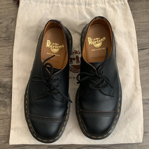 DR. MARTENS 1461 BEX MADE IN ENGLAND TOE CAP BOOTS SIZE 8 - Picture 3 of 6